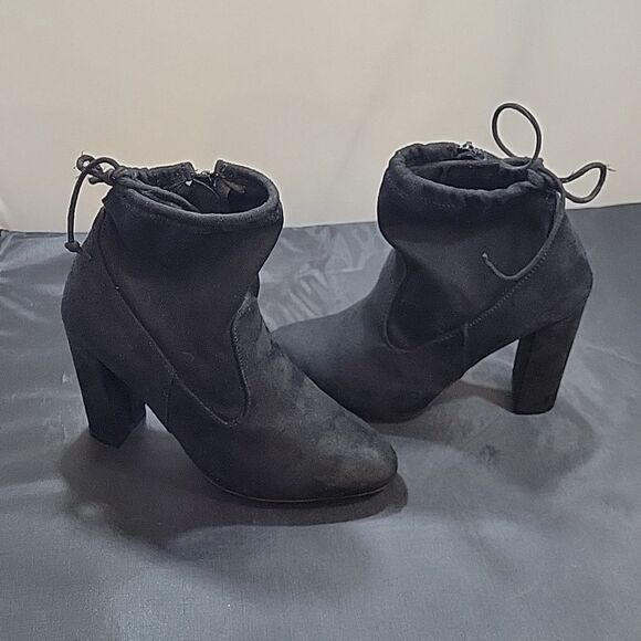 BAMBOO CHUNKY HEEL POINTED TOE WOMEN"S BOOTIE - Picture 10 of 15